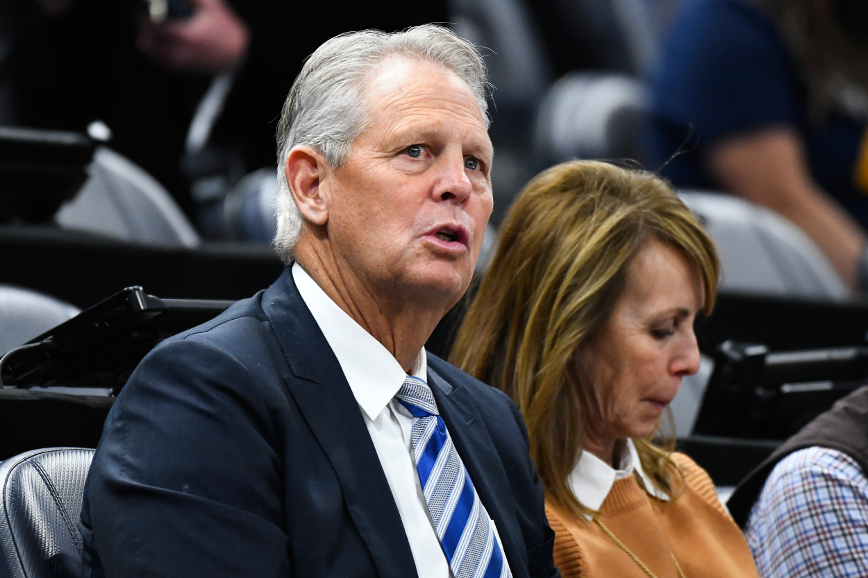 Utah Jazz CEO Danny Ainge looks on before a game against the LA Clippers.