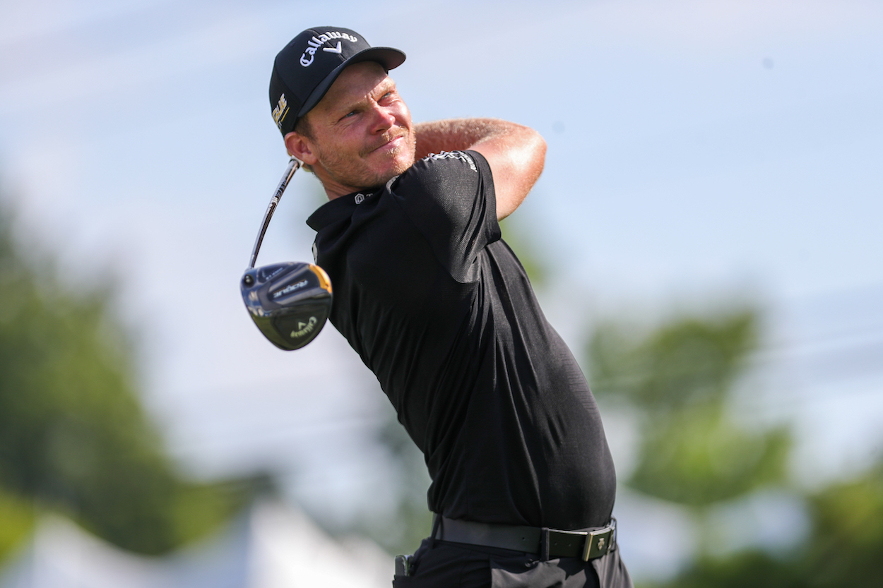 Danny Willett tees of during the Wyndham Championship.