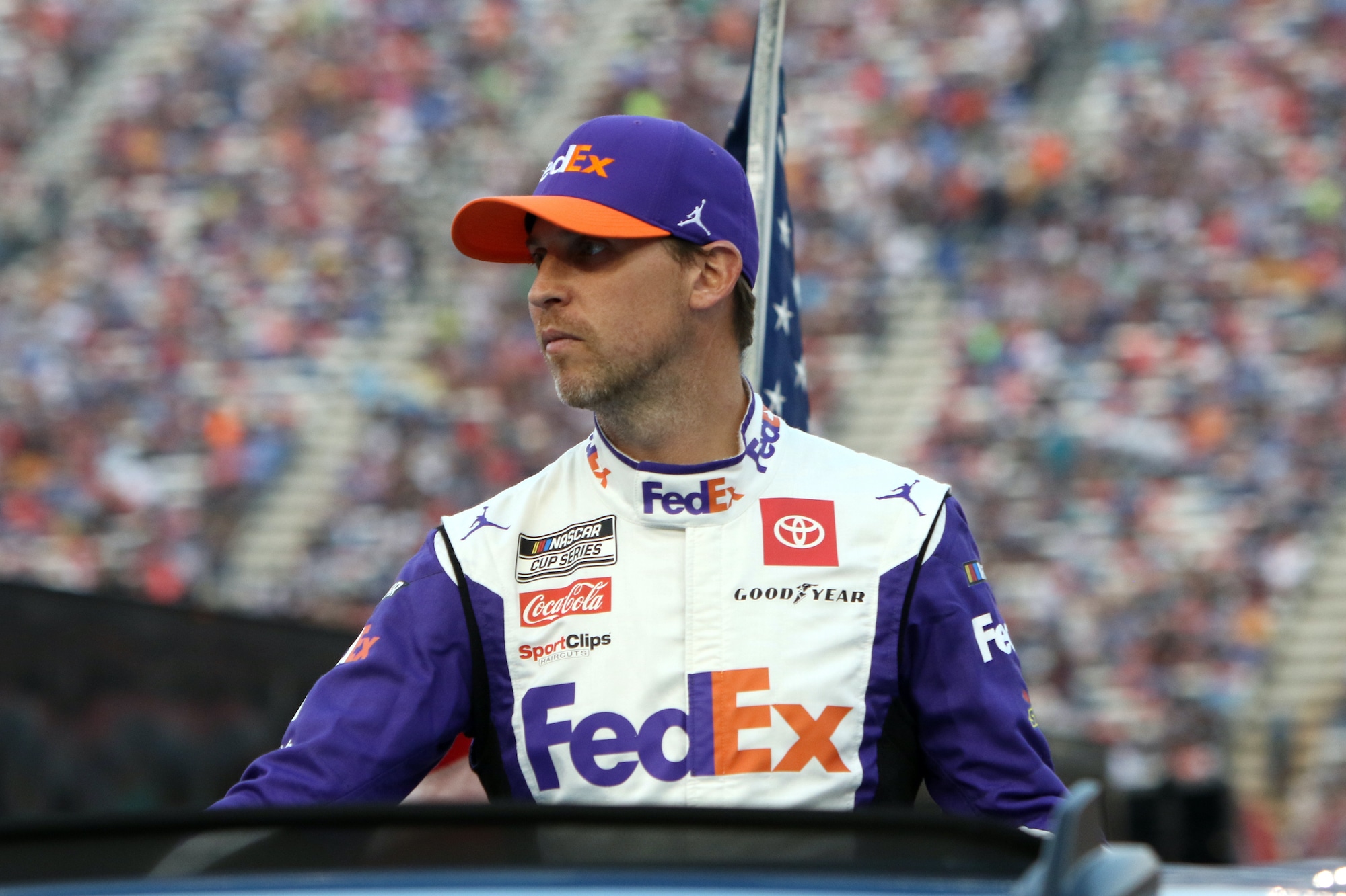 Denny Hamlin before race