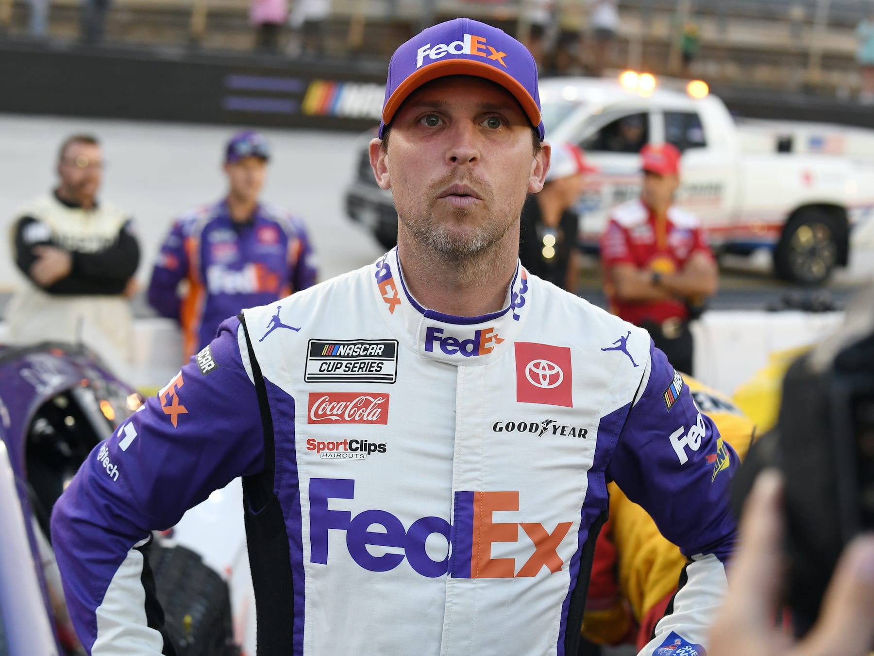 Denny Hamlin before race