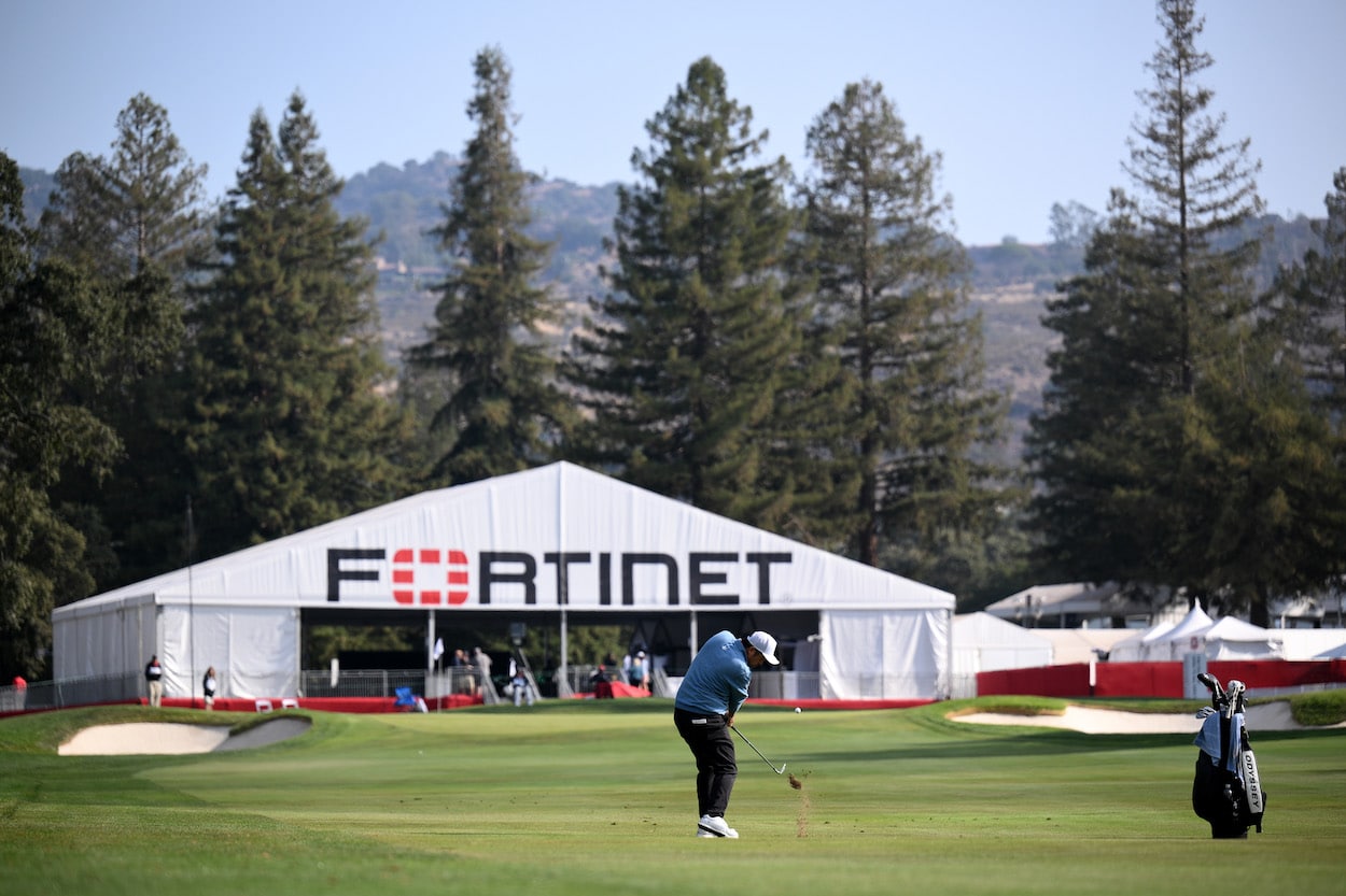 A look at the first hole at the Fortinet Championship.