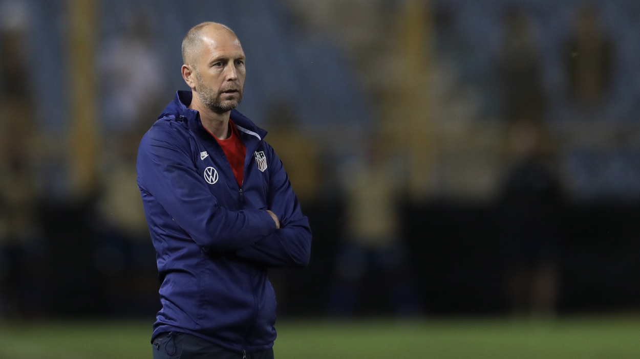 USMNT head coach Gregg Berhalter during a Concacaf Nations League game.