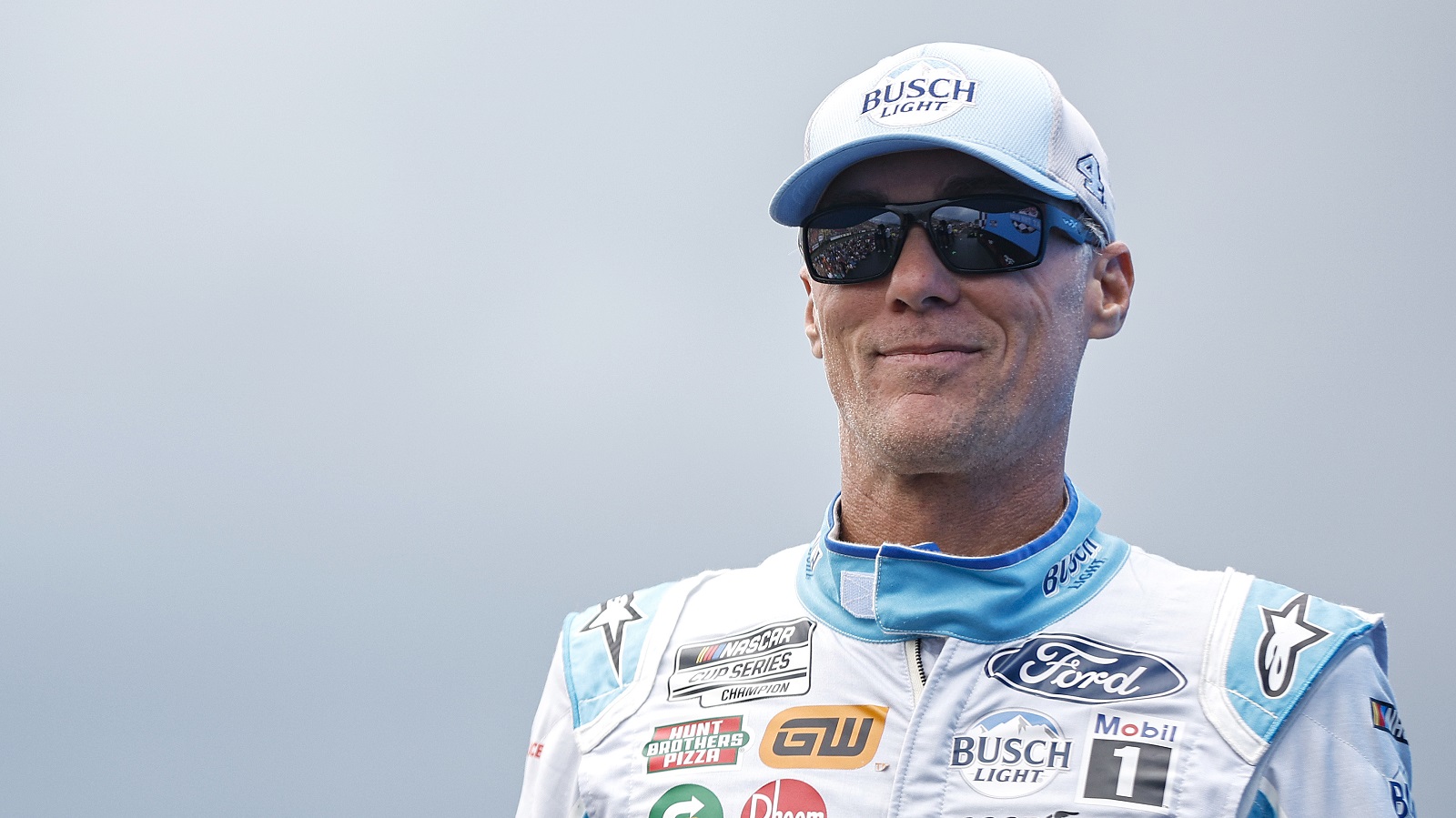 Kevin Harvick walks onstage during driver intros prior to the NASCAR Cup Series Go Bowling at The Glen at Watkins Glen International on Aug. 21, 2022.