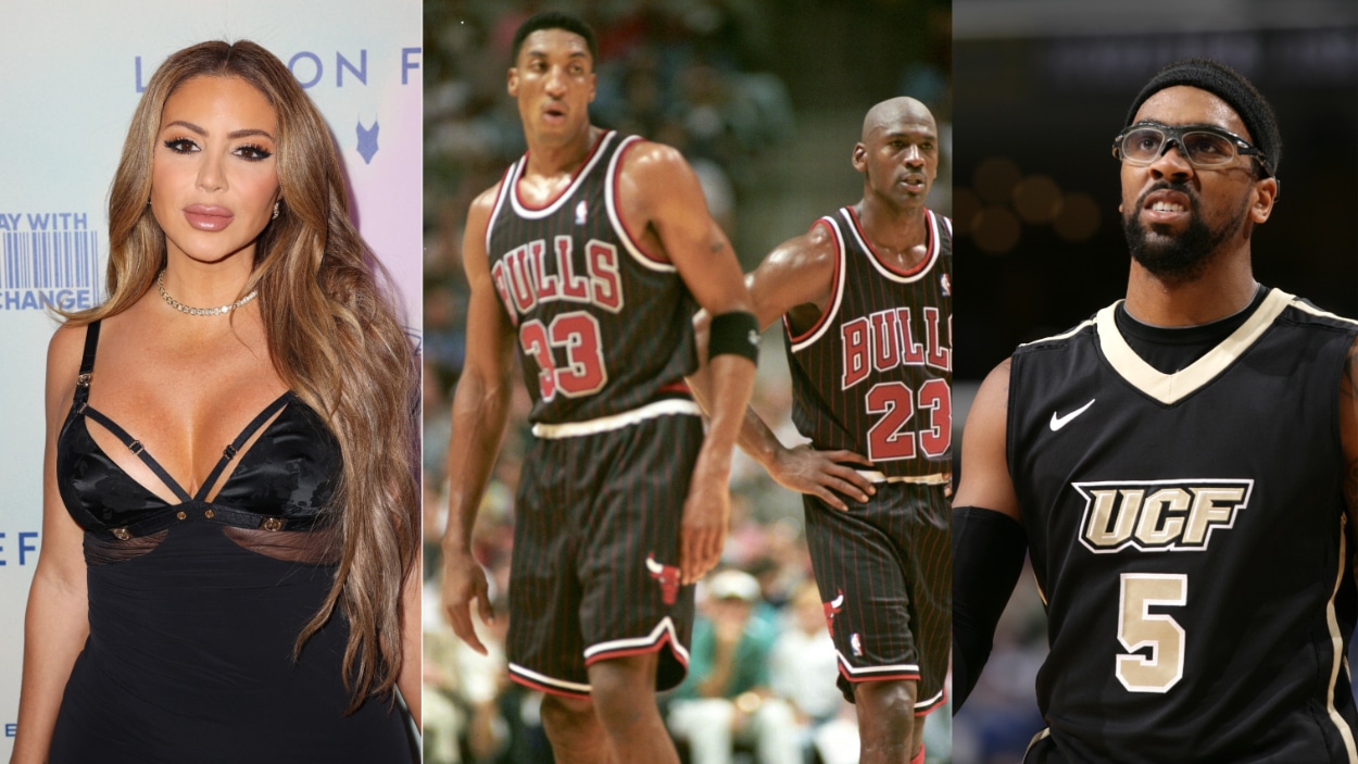 (L-R) Larsa Pippen, Scottie Pippen, Michael Jordan, Marcus Jordan