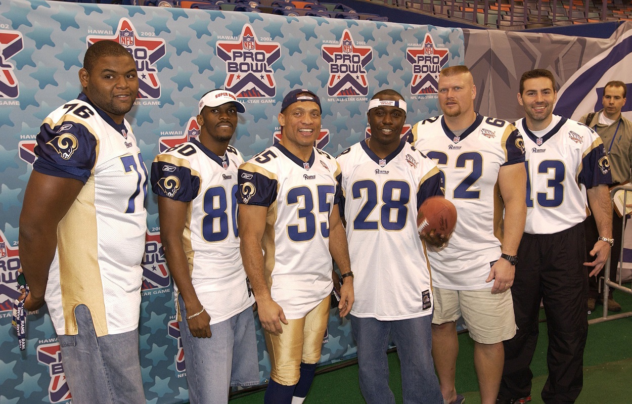 Members of the St. Louis Rams 'Greatest Show on Turf' squad