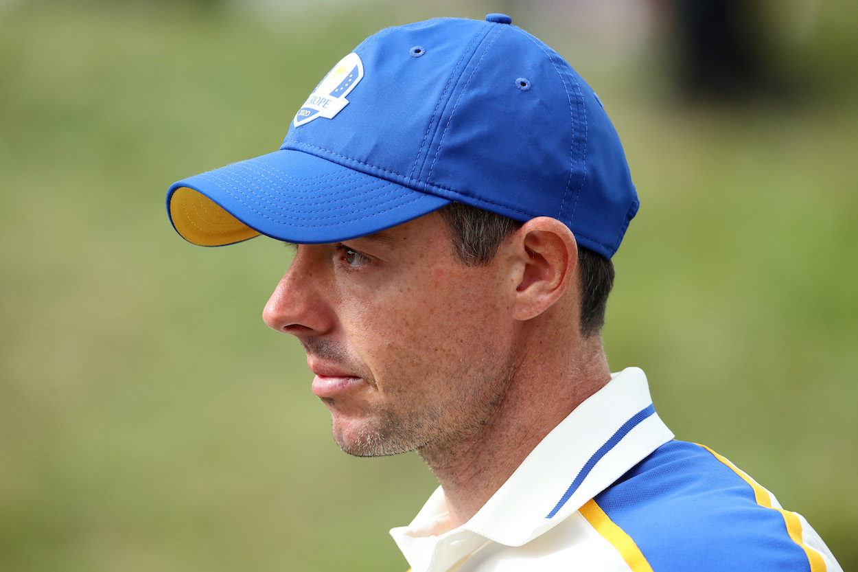 Rory McIlroy looks on during the Ryder Cup.