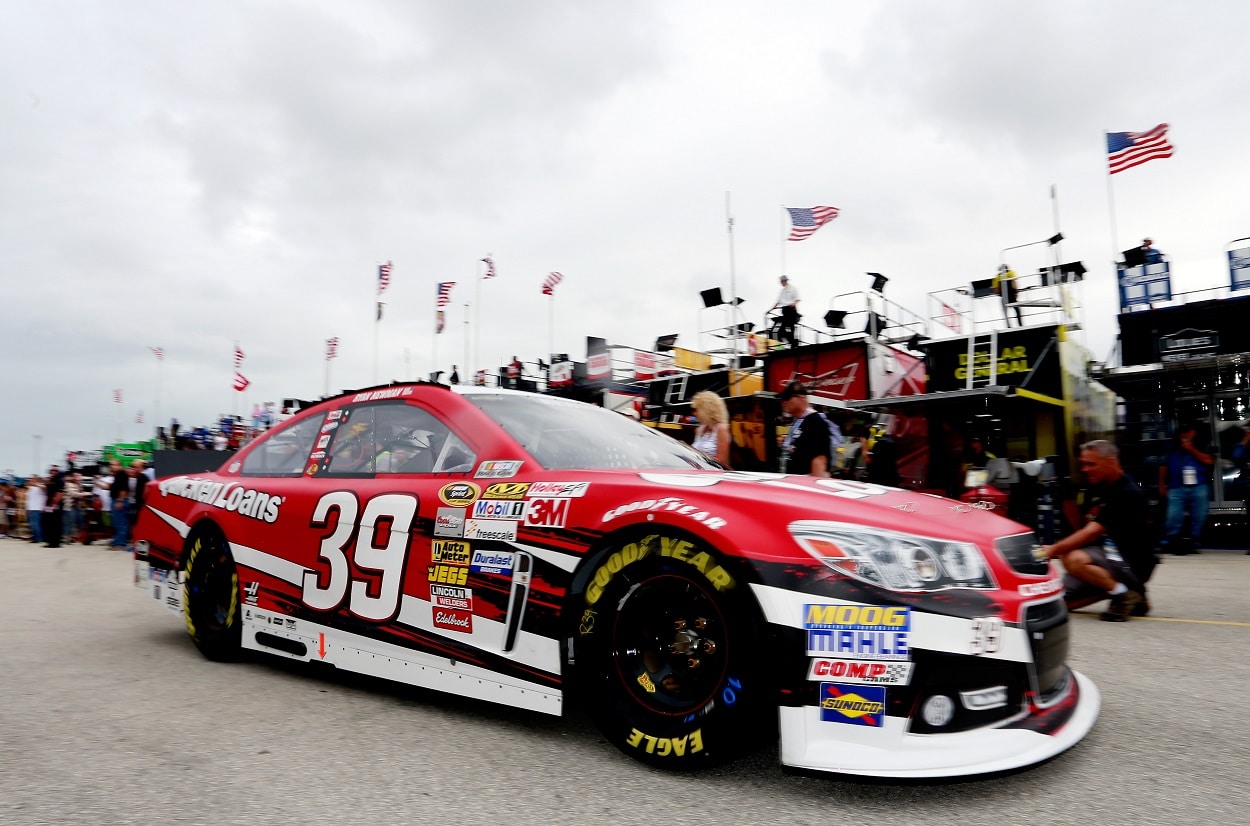 Ryan Newman at practice for the 2013 NASCAR Cup Series Ford EcoBoost 400