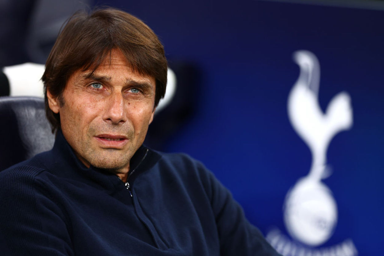 Tottenham Hotspur manager Antonio Conte looks on during a Champions League match.