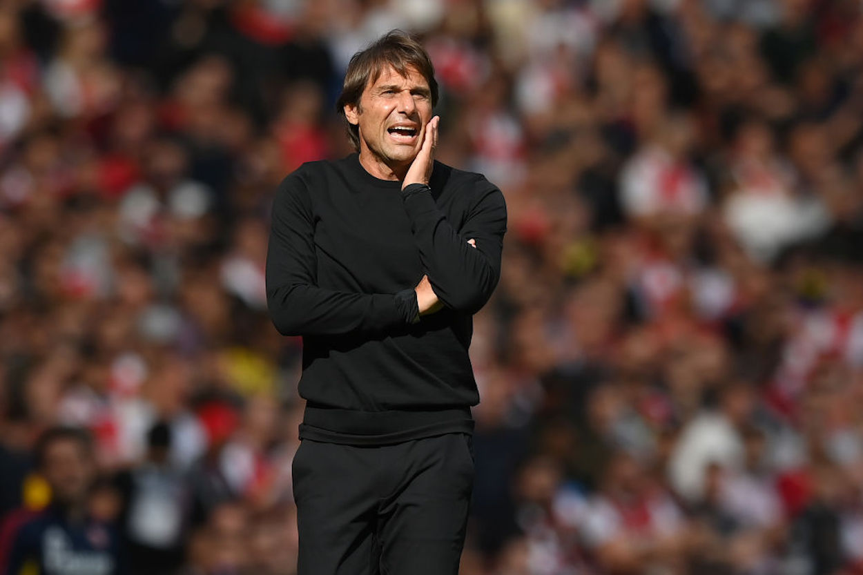 Tottenham manager Antonio Conte during the North London Derby.