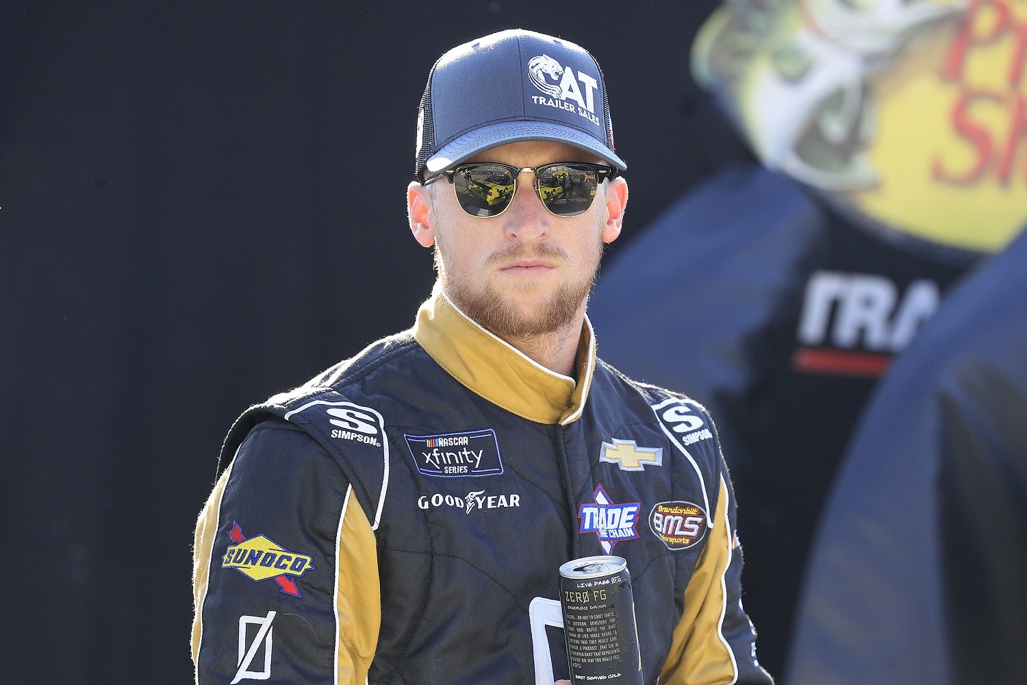Brandon Brown looks on during practice for the Andy's Frozen Custard 300 NASCAR Xfinity Series race on Sept. 24, 2022, at the Texas Motor Speedway. | David J. Griffin/Icon Sportswire via Getty Images