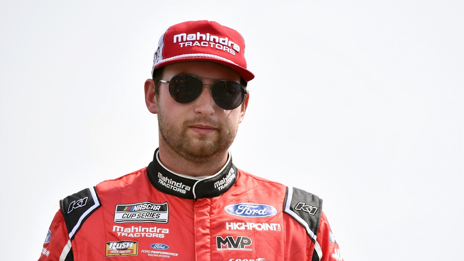 Chase Briscoe walks onstage during driver intros for the NASCAR Cup Series Ally 400 at Nashville Superspeedway on June 26, 2022.