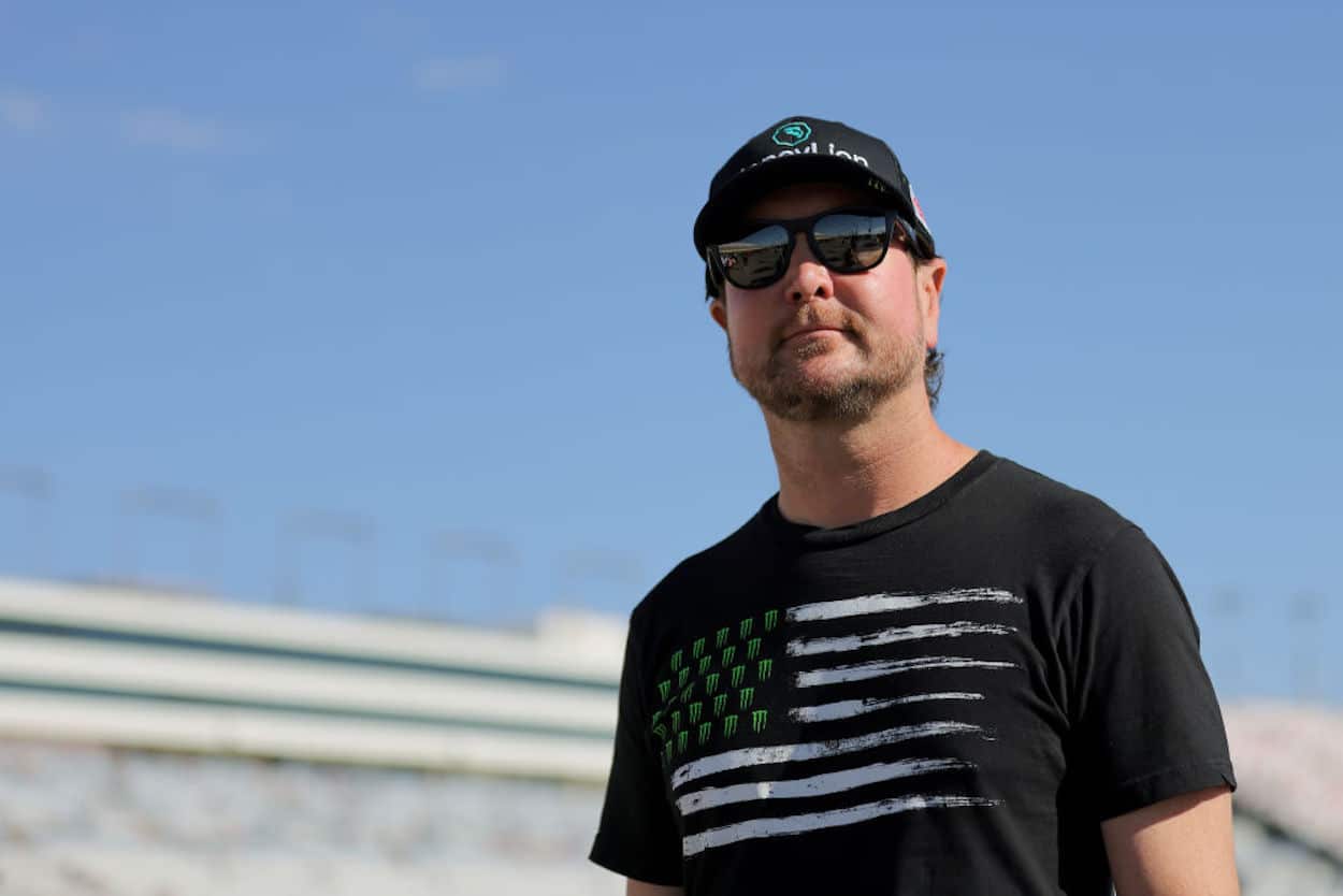 Kurt Busch looks on ahead of the NASCAR Cup Series South Point 400.