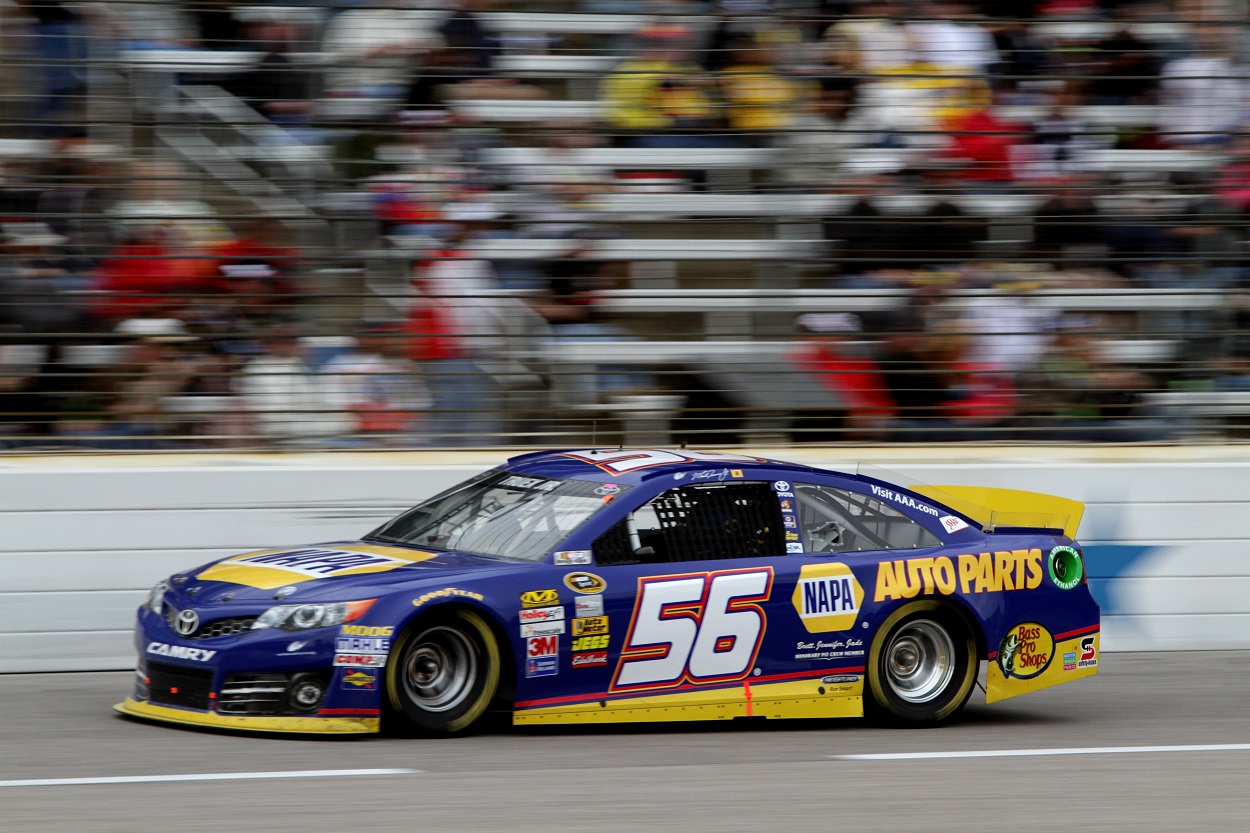Martin Truex Jr. drives the No. 56 in the NASCAR Cup Series circa 2013