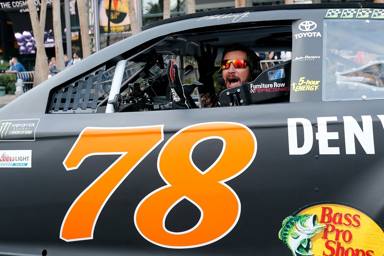 NASCAR Cup Series driver Martin Truex Jr. in the No. 78 circa 2017