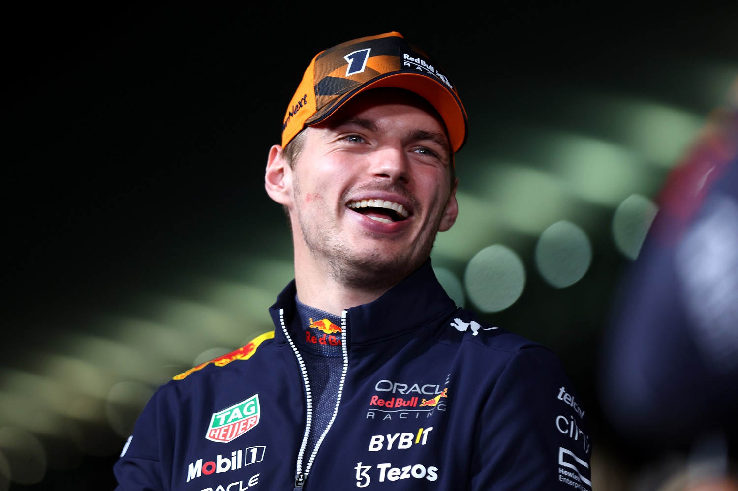 Race winner and 2022 Formula 1 World Drivers' Champion Max Verstappen of Netherlands looks on after the Grand Prix of Japan at Suzuka International Racing Course on Oct. 9, 2022.