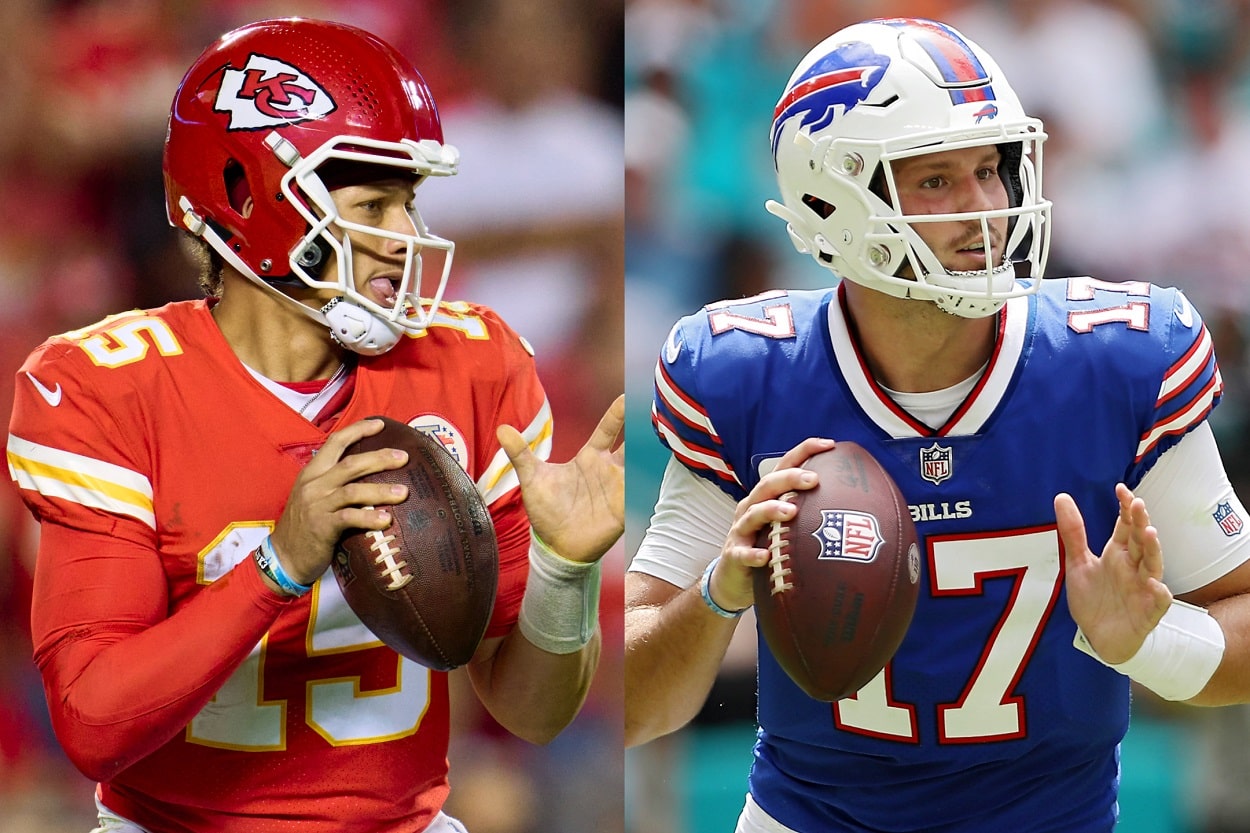 Patrick Mahomes and Josh Allen 2022 NFL quarterbacks