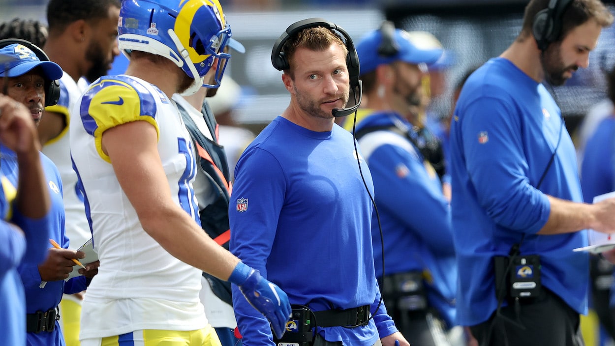 Los Angles Rams head coach Sean McVay ahead of the 2022 NFL trade deadline.