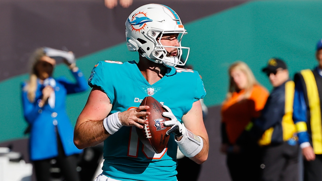 Miami Dolphins quarterback Skylar Thompson.