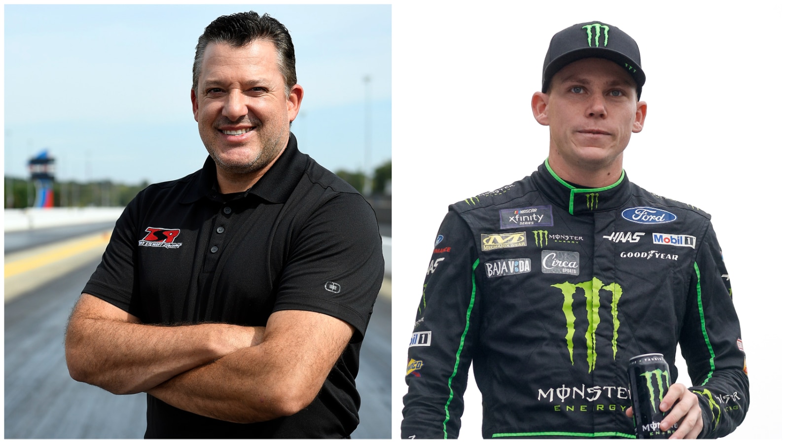 Stewart-Haas Racing co-owner Tony Stewart and Xfinity Series driver Riley Herbst. | Getty Images