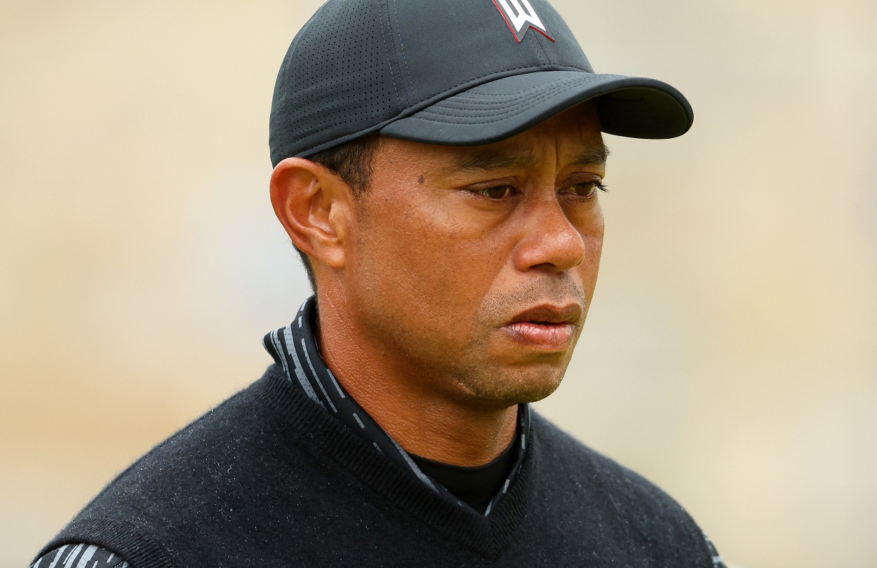 Tiger Woods at the 2022 Open Championship