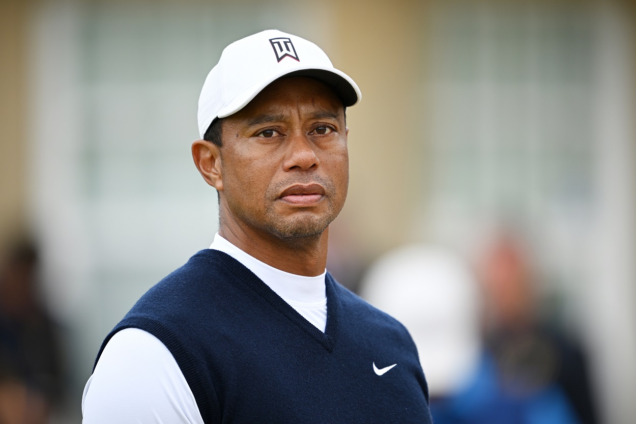 Tiger Woods at the 2022 Open Championship at St. Andrews