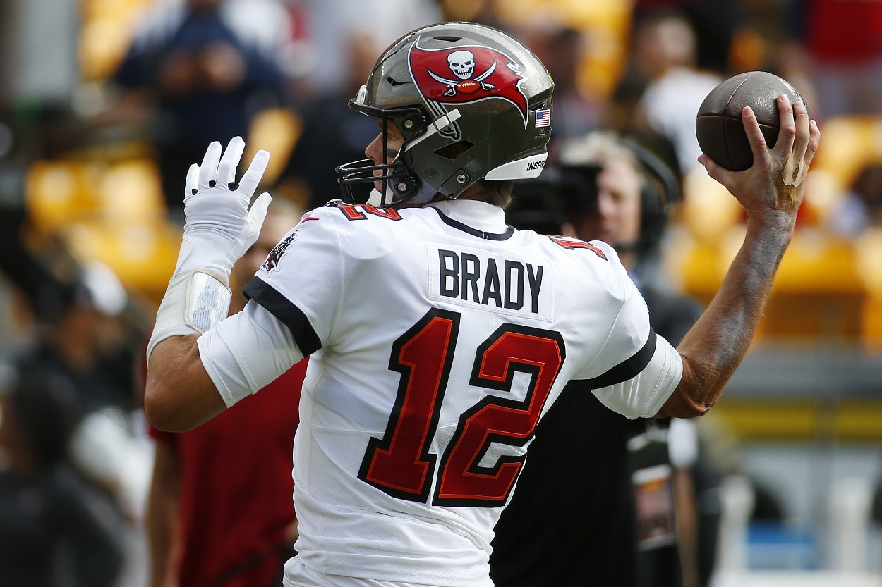 Tom Brady ahead of the Buccaneers-Steelers matchup in October 2022