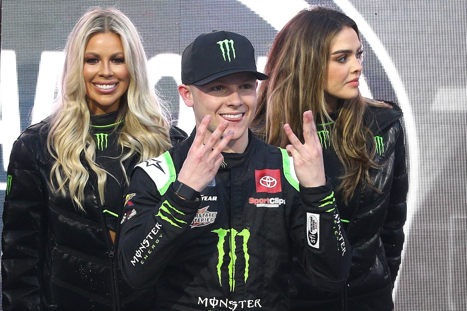 Ty Gibbs celebrates in Victory Lane after winning the NASCAR Xfinity Series Dead On Tools 250 at Martinsville Speedway on Oct. 29, 2022. | Mike Mulholland/Getty Images