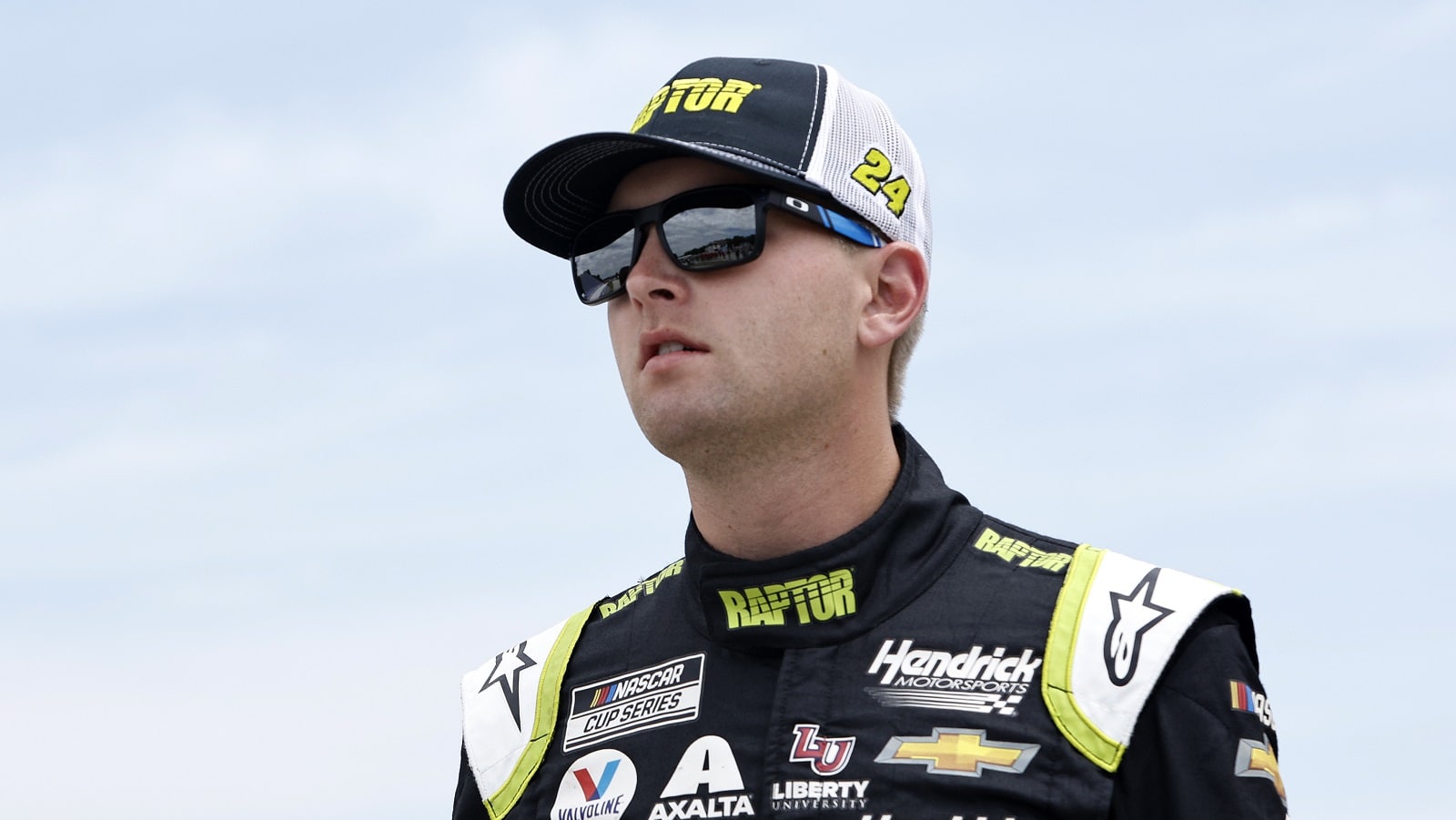 William Byron walks the grid prior to the NASCAR Cup Series Kwik Trip 250 at Road America on July 3, 2022 in Elkhart Lake, Wisconsin.