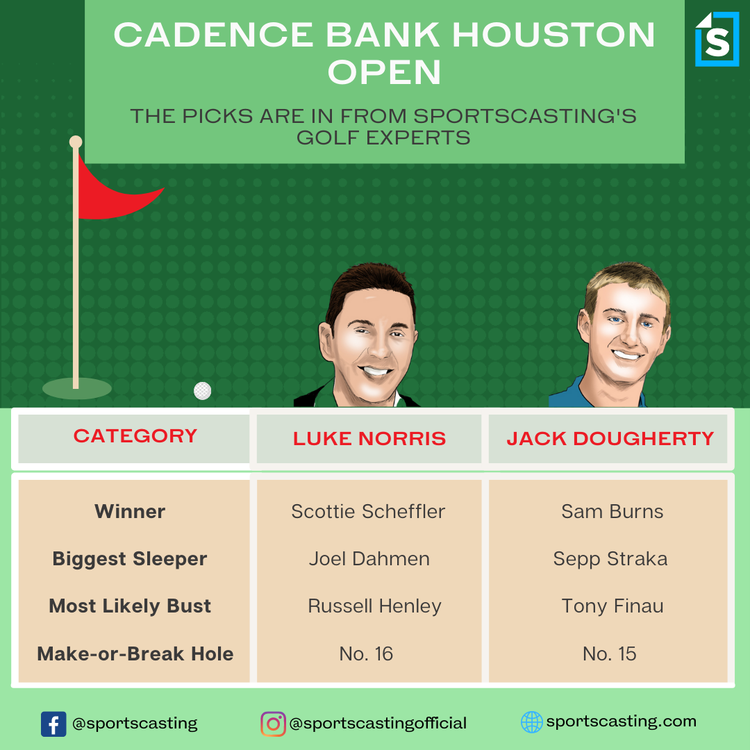Sportscasting's Cadence Bank Houston Open picks.