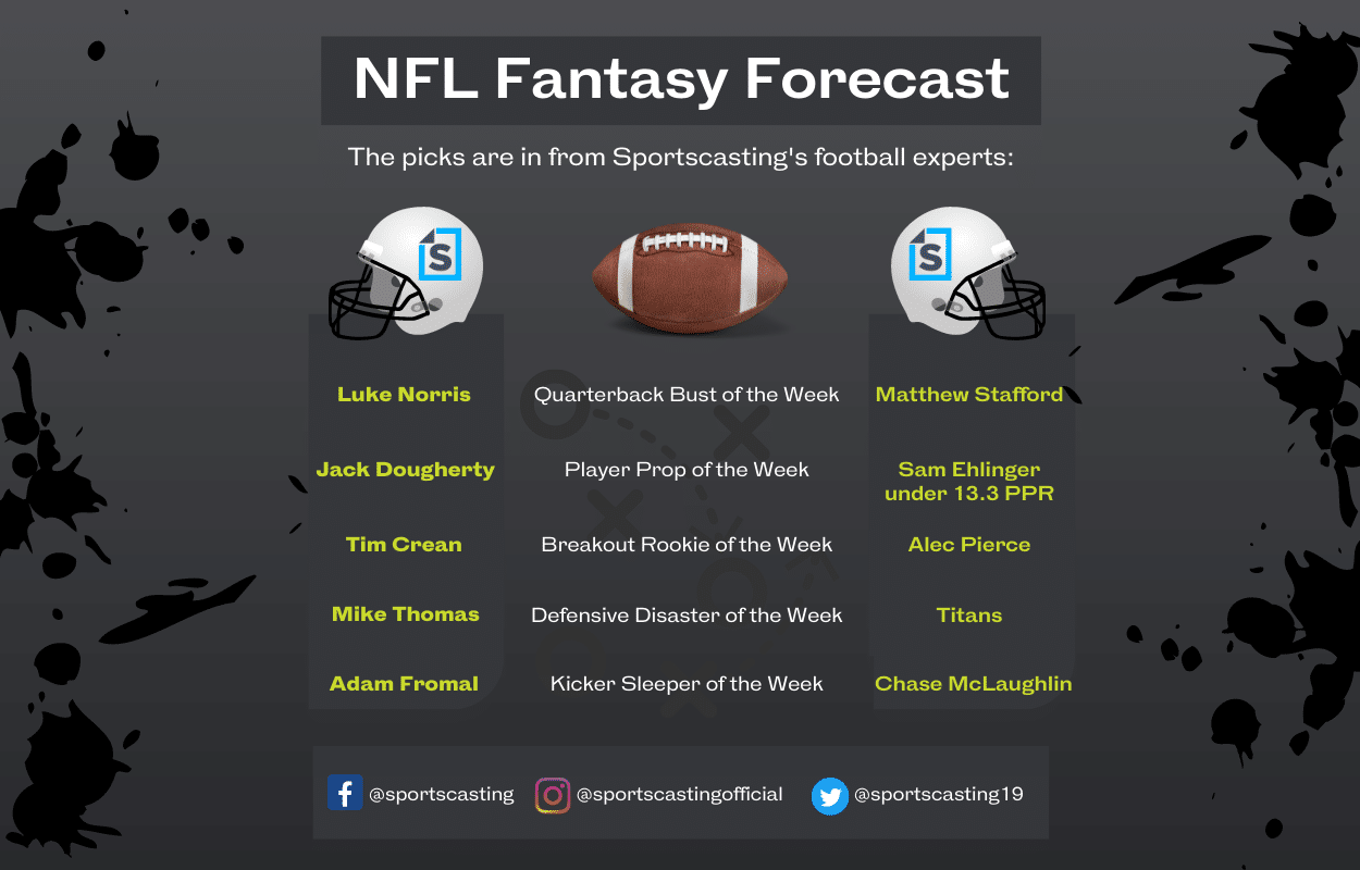 2022 NFL Week 9 Sportscasting Fantasy Football Forecast