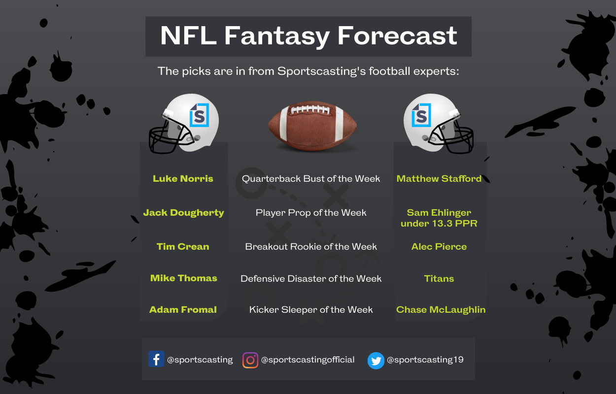 2022 NFL Week 9 Sportscasting Fantasy Football Forecast