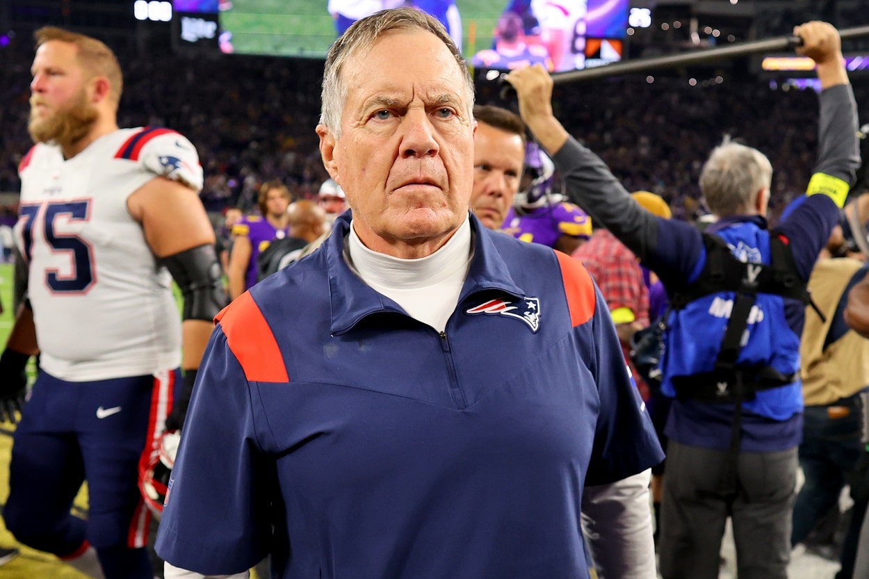 Bill Belichick following a Patriots-Vikings matchup in November 2022