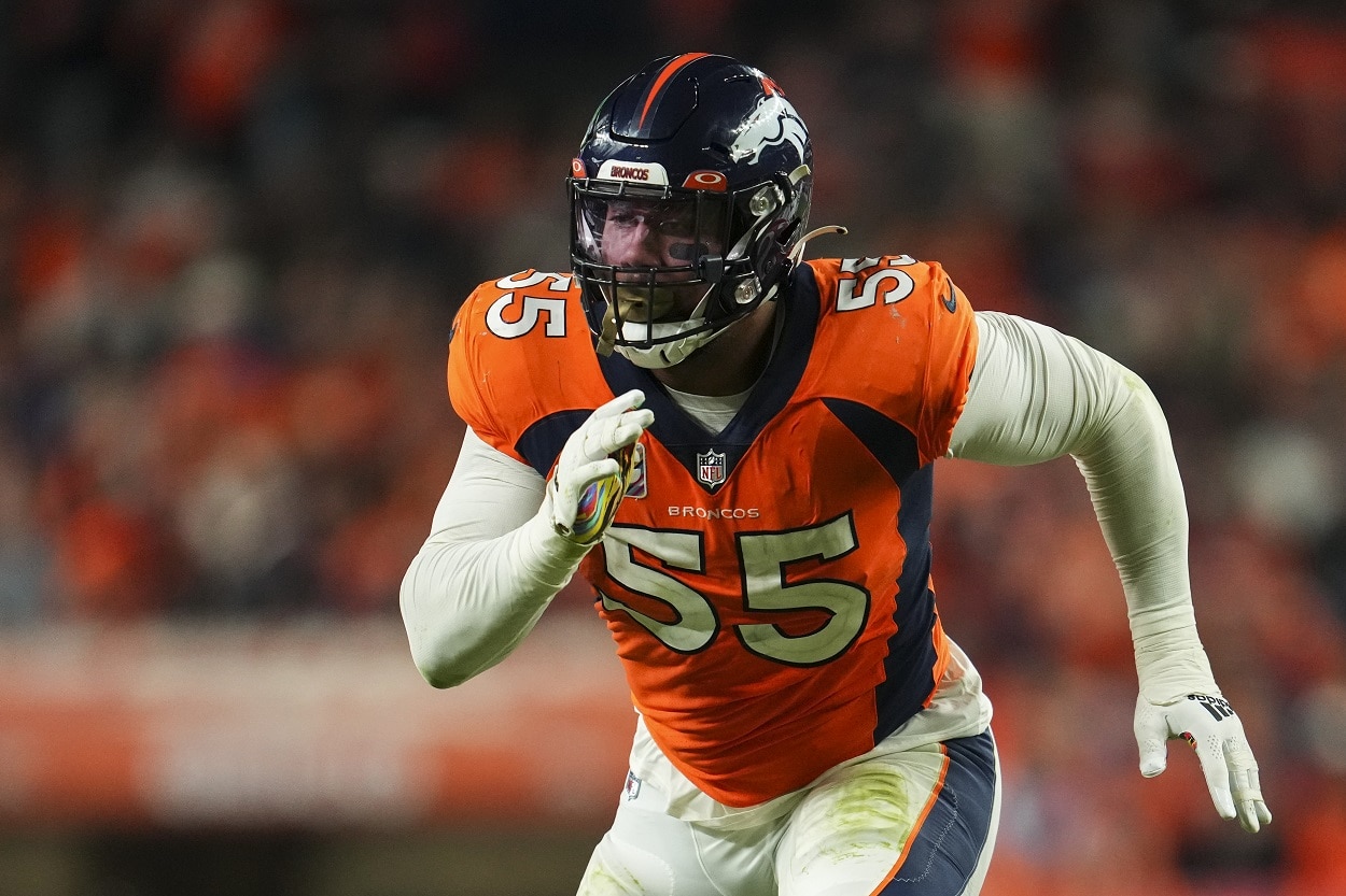 Bradley Chubb during a Broncos-Colts matchup in October 2022