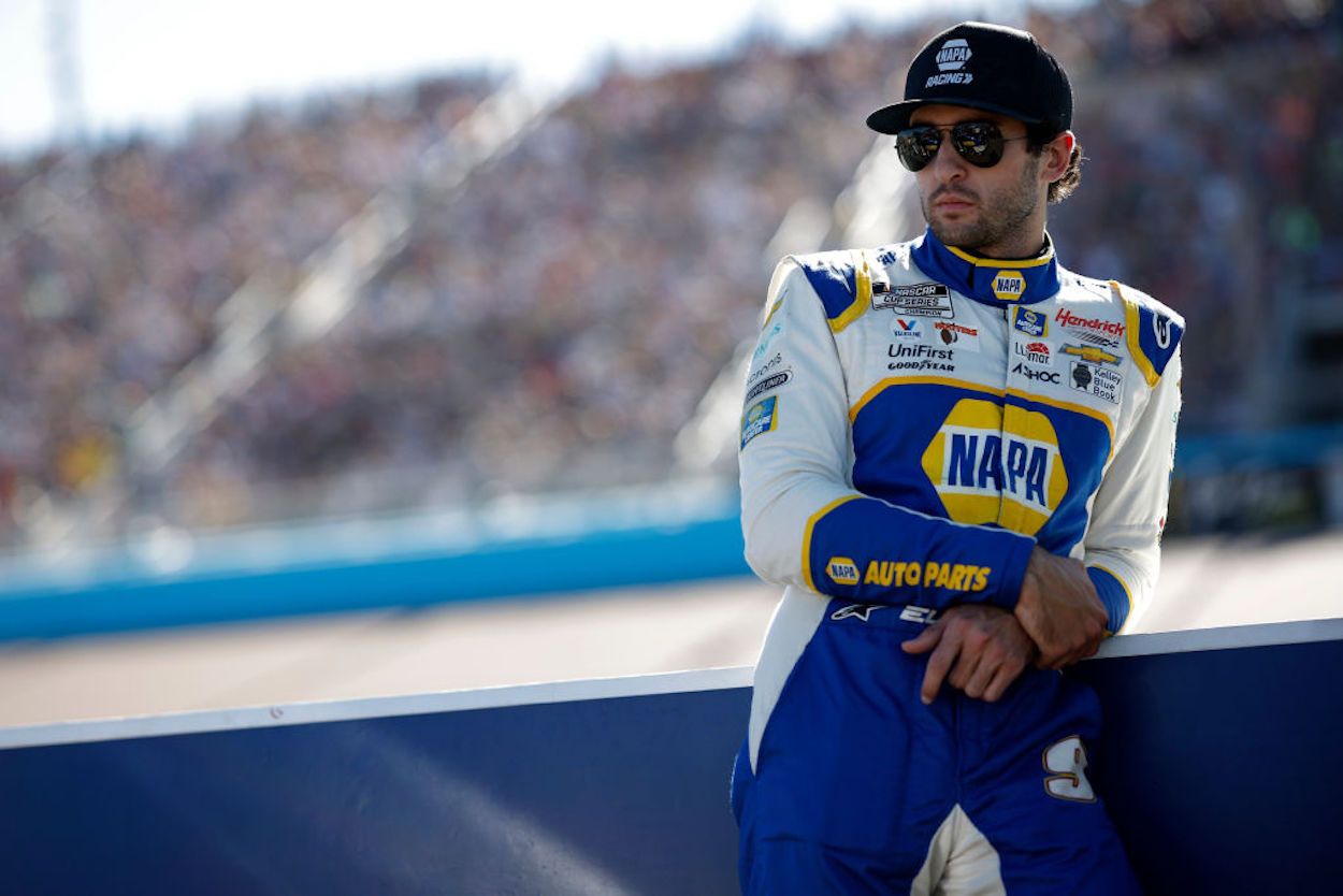 Chase Elliott looks on ahead of the NASCAR Cup Series Championship.
