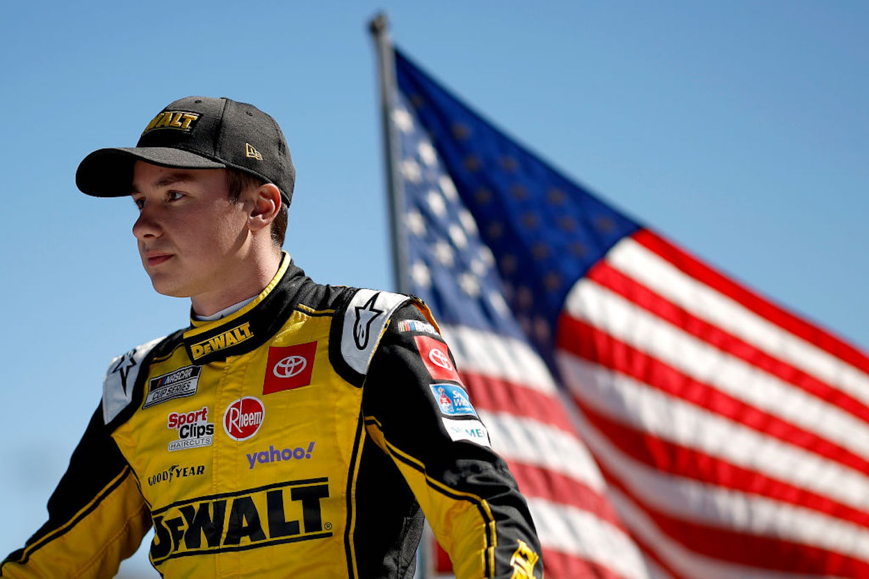 Christopher Bell during the parade lap at the NASCAR Cup Series Championship.