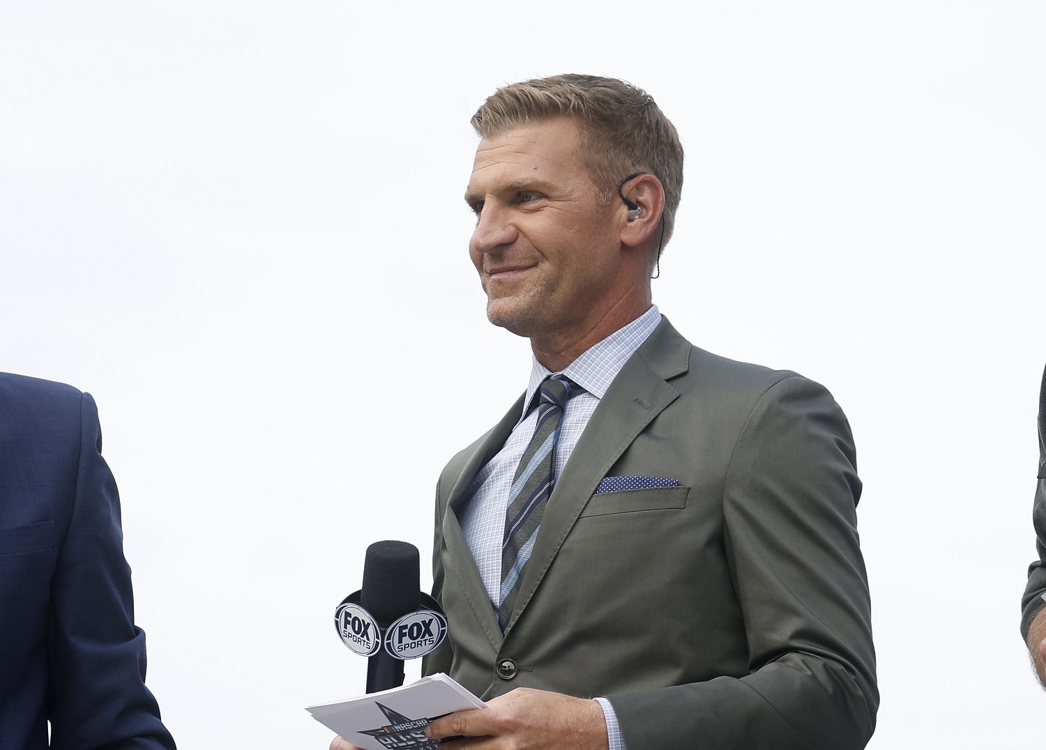 NASCAR Fox Sports analyst Clint Bowyer during ceremonies prior to the NASCAR Cup Series All-Star Race at Texas Motor Speedway on May 22, 2022.