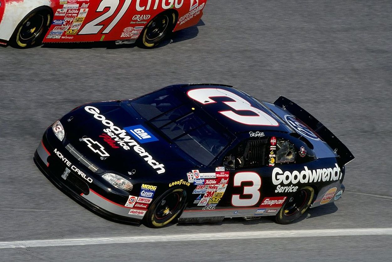 Dale Earnhardt's black Number 3 car at Daytona.