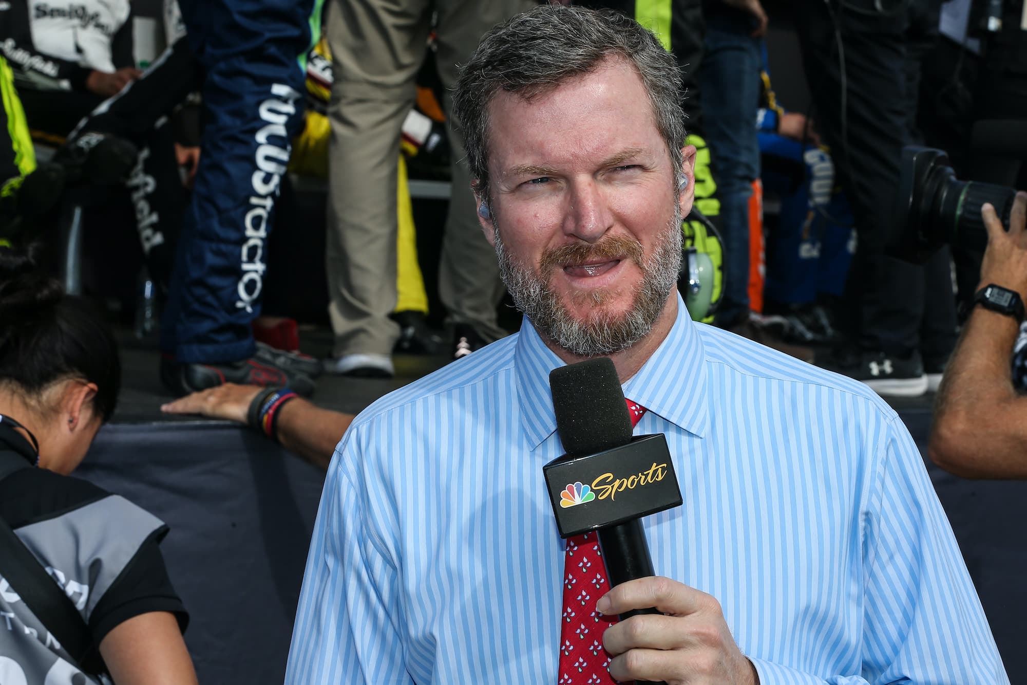 Dale Earnhardt Jr. before race