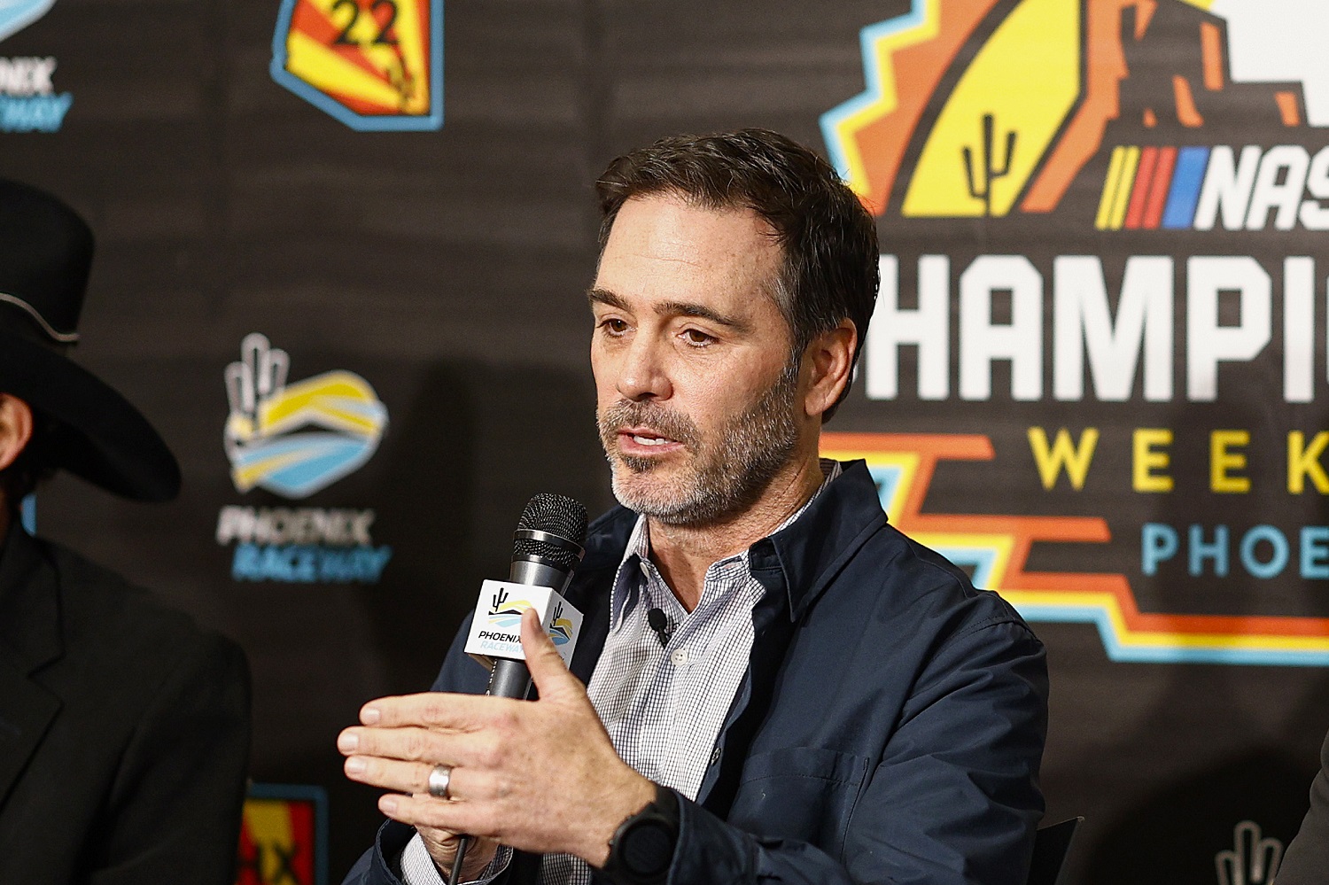 Jimmie Johnson at the announcement he has invested in Petty GMS Motorsports. |  Chris Graythen/Getty Images