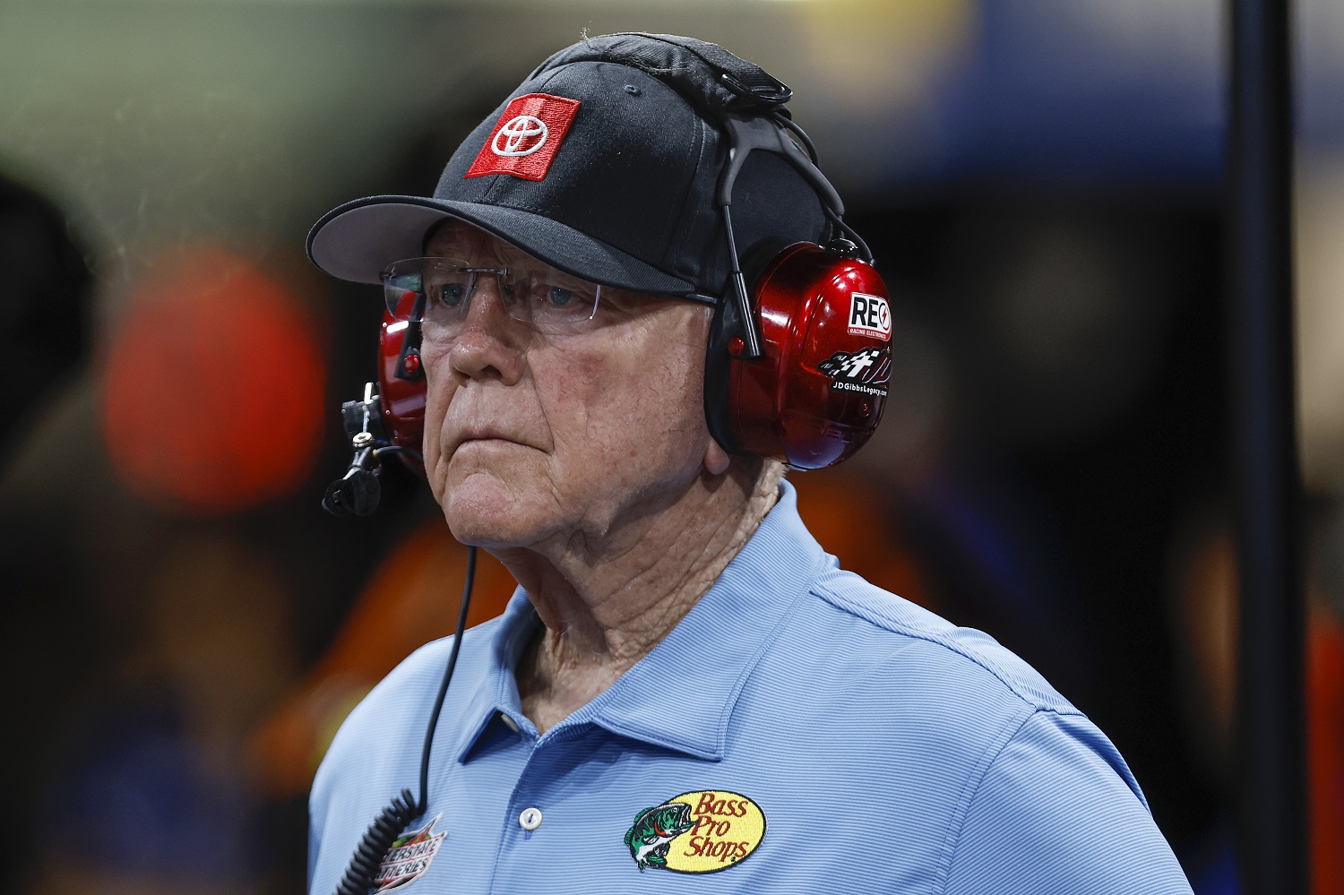 JGR owner and NASCAR Hall of Famer Joe Gibbs looks on during the Cup Series Auto Trader EchoPark Automotive 500 at Texas Motor Speedway on Sept. 25, 2022.