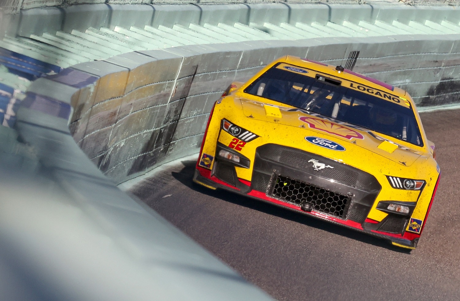 Joey Logano drives during the NASCAR Cup Series Dixie Vodka 400 at Homestead-Miami Speedway on Oct. 23, 2022.