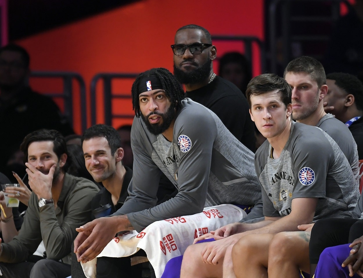 LeBron James looks on during a Lakers-Kings matchup in November 2022