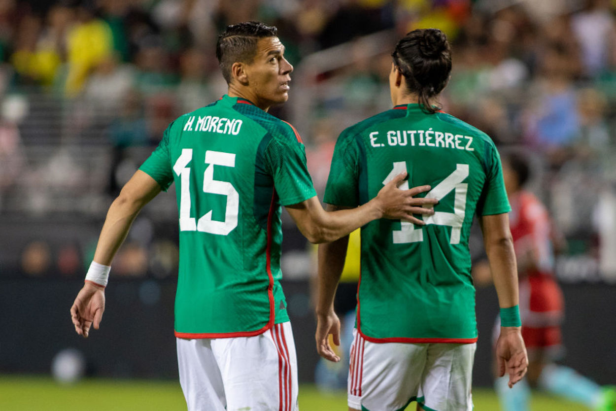 Hector Moreno and Erick Gutierrez during a Mexico match