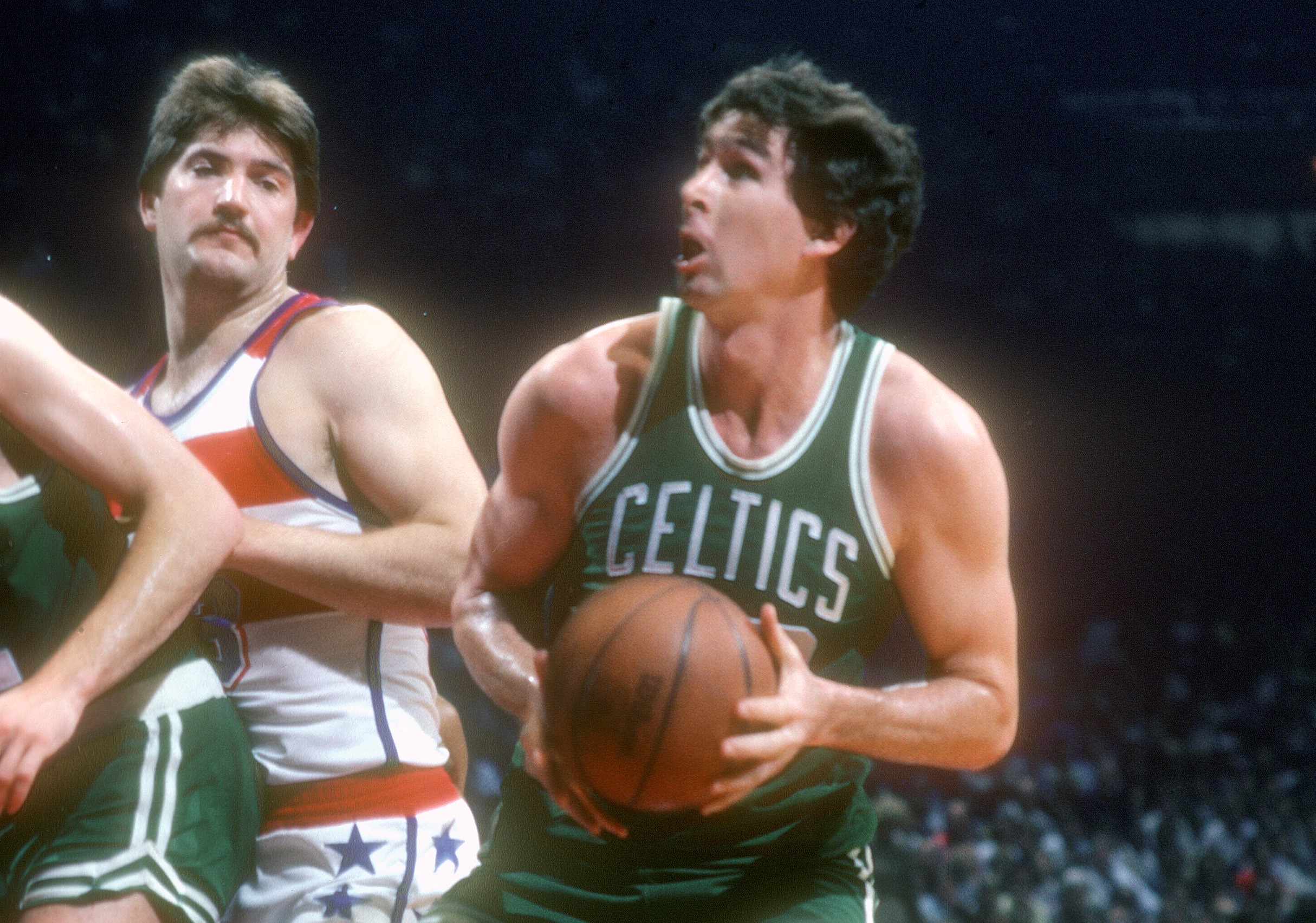 Rick Robey of the Boston Celtics in action against the Washington Bullets.