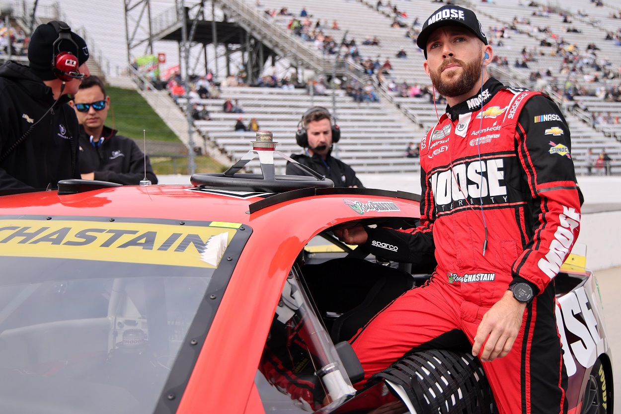 Ross Chastain during qualifying for the 2022 NASCAR Cup Series Xfinity 500