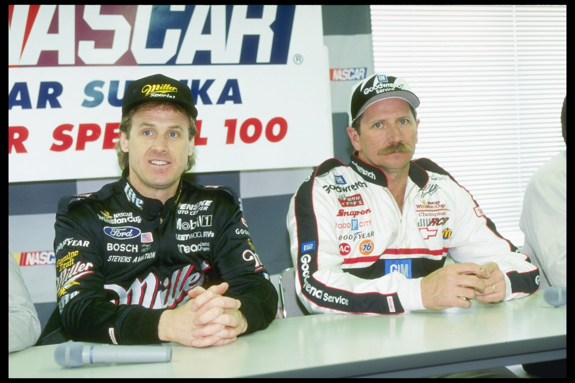 Rusty Wallace and Dale Earnhardt at tire test