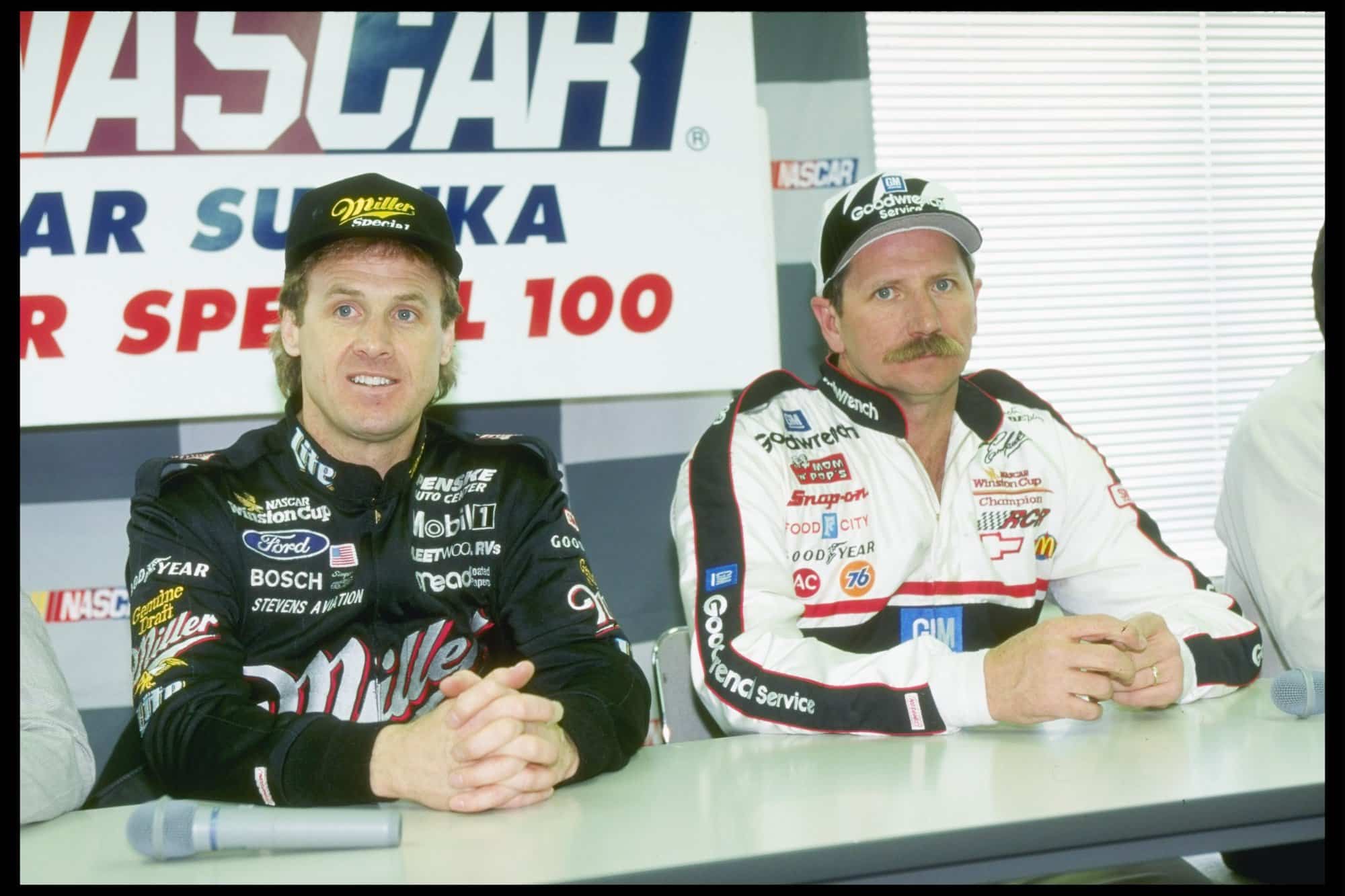 Rusty Wallace and Dale Earnhardt at tire test