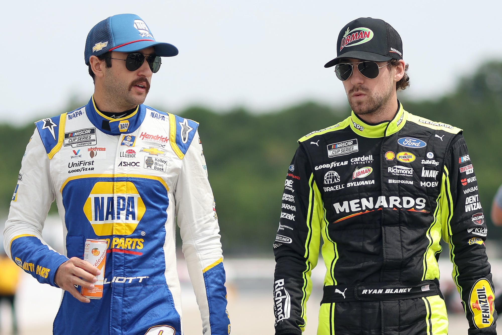 Ryan Blaney and Chase Elliott talk