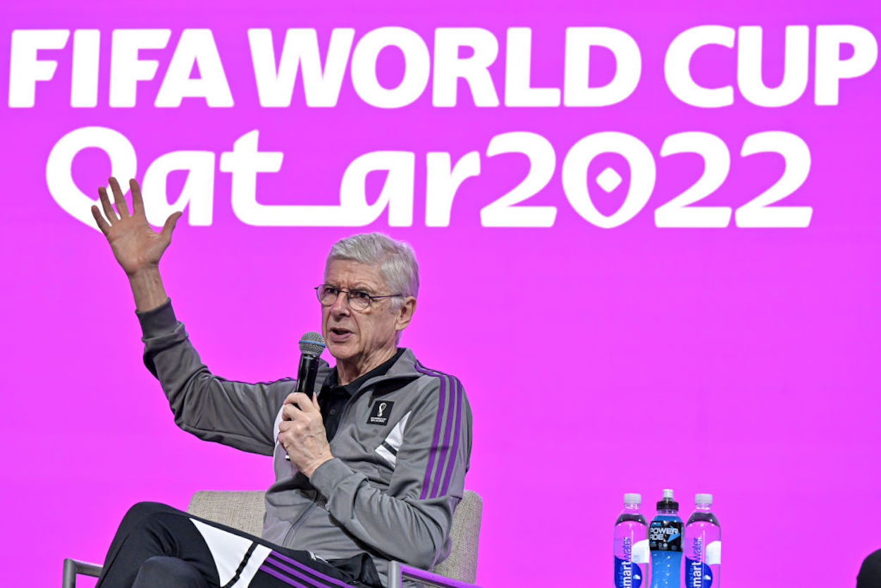 Arsène Wenger during the FIFA Technical Study Group Media Briefing