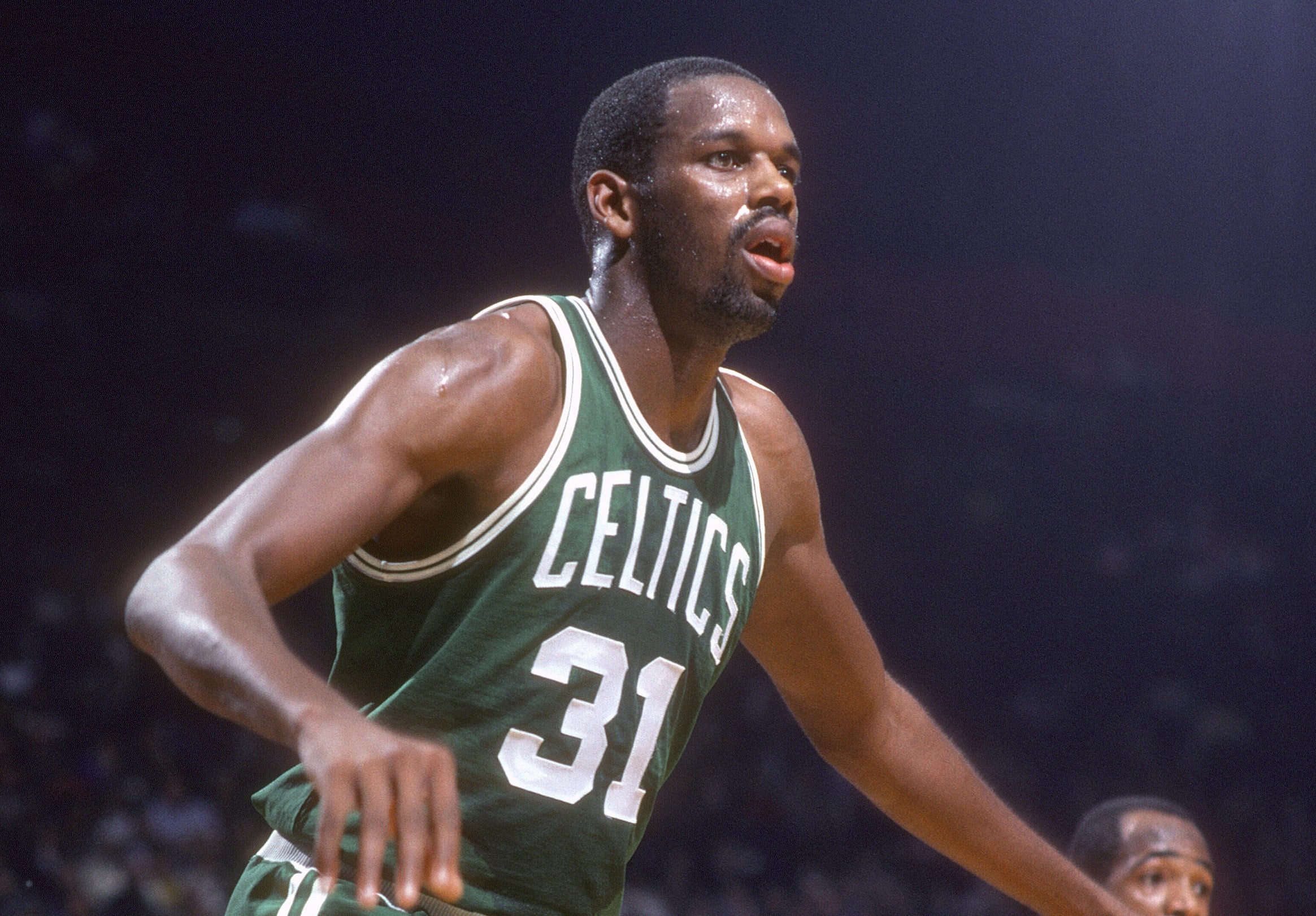 Cedric Maxwell of the Boston Celtics in action against the Washington Bullets.